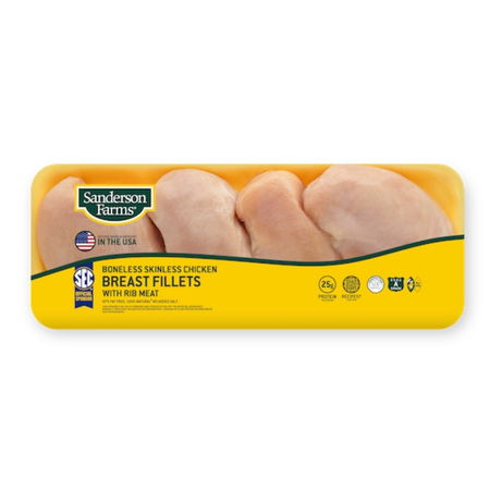 Boneless Skinless Chicken Breast Fillets with Rib Meat 7p
