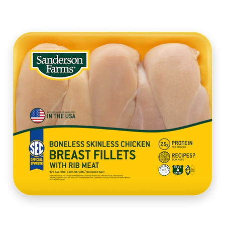 Boneless Skinless Chicken Breast Fillets with Rib Meat Family Pack