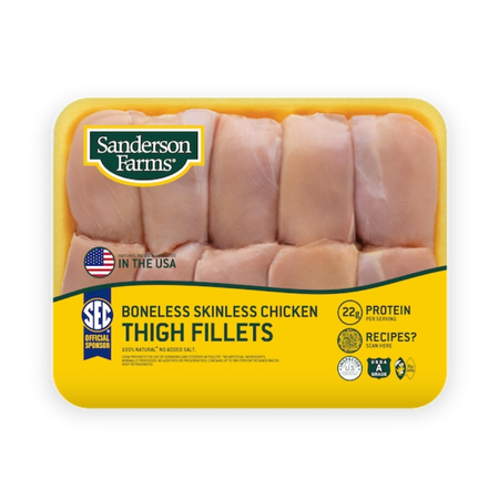 Boneless Skinless Chicken Thigh Fillets Family Pack